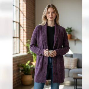 NWT Stitches & Stripes WOOL BLEND BAMBI TWO POCKETS FOLDED COLLAR CARDIGAN